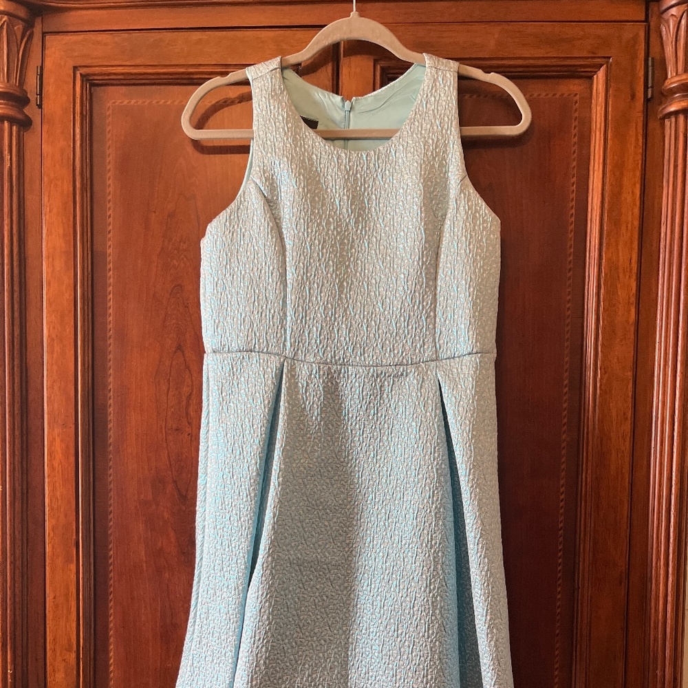 Turquoise Brocade Dress
